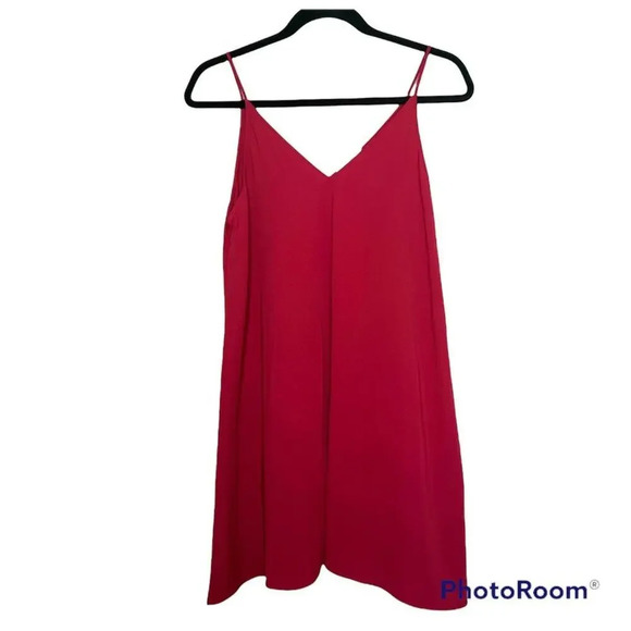 Lush Pink/Red Slip strapless Shift Dress Size XS - Picture 1 of 5